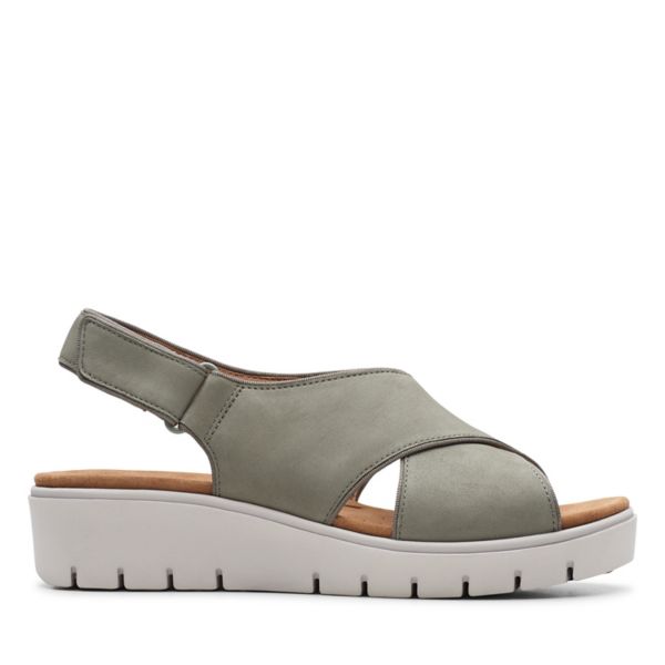 Clarks Womens Un Karely Sun Sandals Olive | CA-2854096